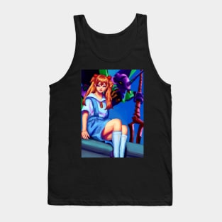 Asuka Langley Evangelion 90s Anime Fan Art Tank Top